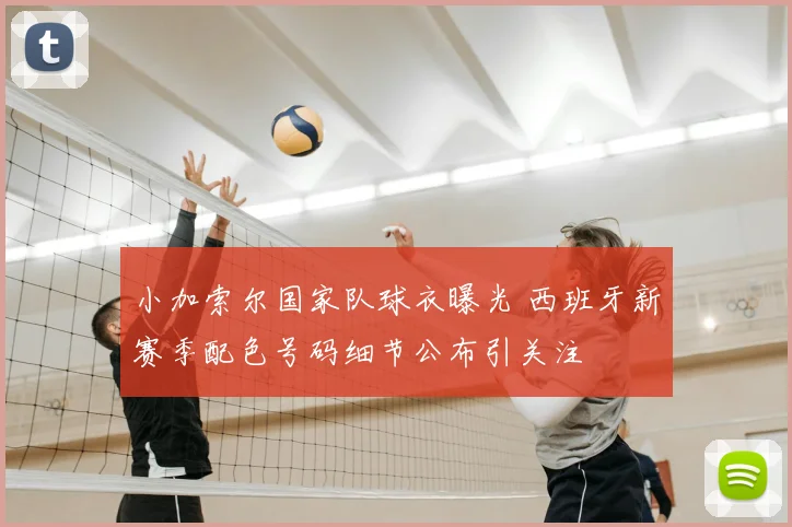 小加索尔国家队球衣曝光 西班牙新赛季配色号码细节公布引关注